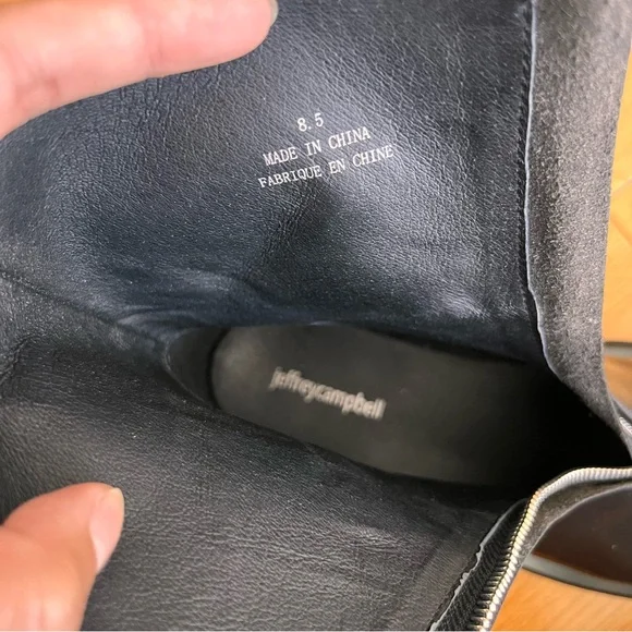 Jeffrey Campbell Womens Noah Black Zip Front Boots Grunge Festival Size 8.5 - Picture 10 of 11